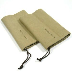 BOTTEGA VENETA Drawstring Dust Bags (2 pcs) Beige #088 Dimensions 15" x 8"